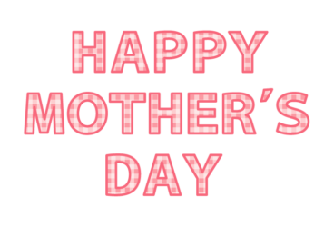 母の日「Happy mother's day」の飾り文字