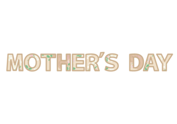 母の日「Mother's day」の飾り文字