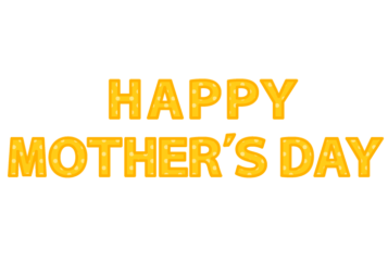 母の日「Happy mother's day」の飾り文字