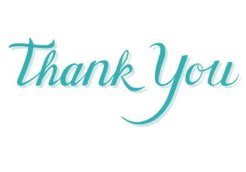 感謝「Thank you」のカリグラフィー文字