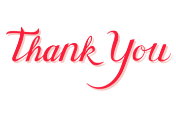 感謝「Thank you」のカリグラフィー文字