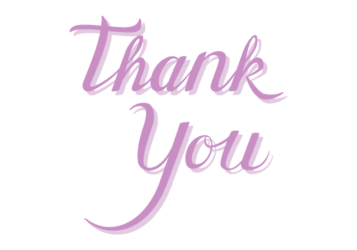 感謝「Thank you」のカリグラフィー文字