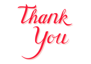 感謝「Thank you」のカリグラフィー文字