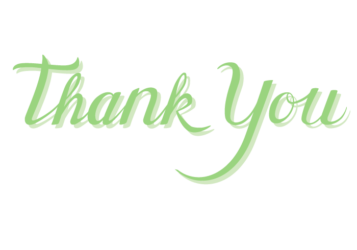 感謝「Thank you」のカリグラフィー文字