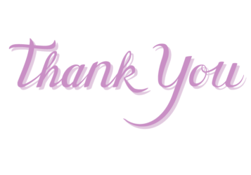 感謝「Thank you」のカリグラフィー文字