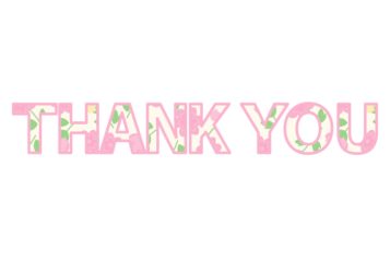 「Thank you」の飾り文字