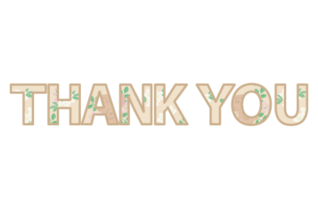 「Thank you」の飾り文字