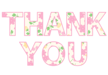 「Thank you」の飾り文字