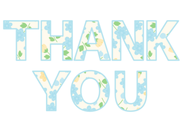「Thank you」の飾り文字