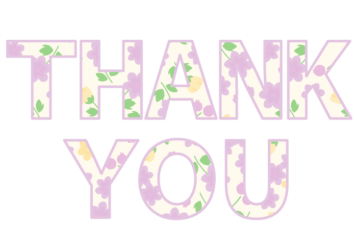 「Thank you」の飾り文字