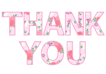 「Thank you」の飾り文字