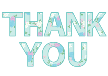「Thank you」の飾り文字