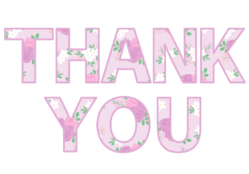 「Thank you」の飾り文字