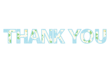 「Thank you」の飾り文字
