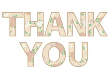 「Thank you」の飾り文字