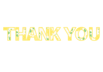 「Thank you」の飾り文字