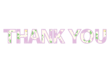 「Thank you」の飾り文字