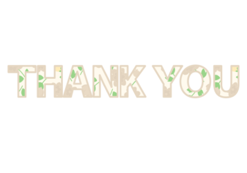 「Thank you」の飾り文字