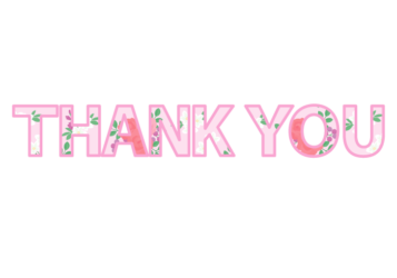 「Thank you」の飾り文字