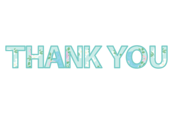 「Thank you」の飾り文字