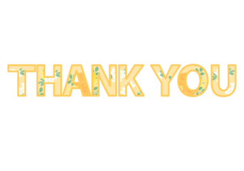 「Thank you」の飾り文字