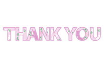 「Thank you」の飾り文字