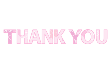 「Thank you」の飾り文字