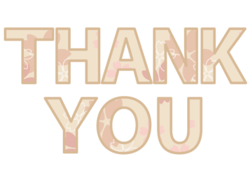 「Thank you」の飾り文字
