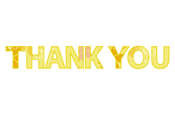 「Thank you」の飾り文字