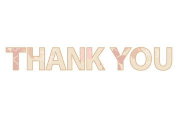 「Thank you」の飾り文字