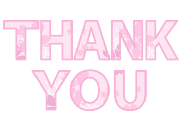 「Thank you」の飾り文字
