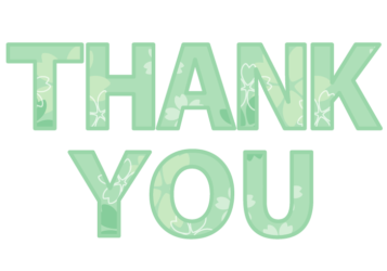 「Thank you」の飾り文字