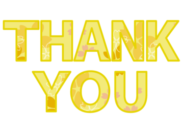 「Thank you」の飾り文字
