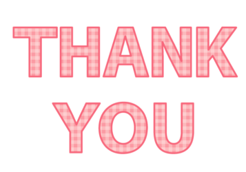 「Thank you」の飾り文字