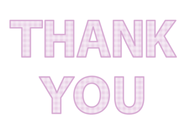 「Thank you」の飾り文字