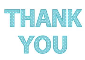 「Thank you」の飾り文字