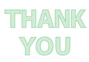 「Thank you」の飾り文字