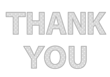 「Thank you」の飾り文字
