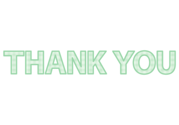 「Thank you」の飾り文字