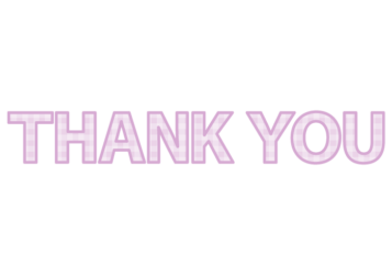「Thank you」の飾り文字