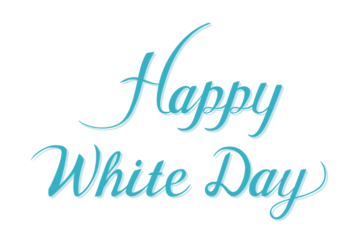 ホワイトデー「Happy White Day」のカリグラフィー文字