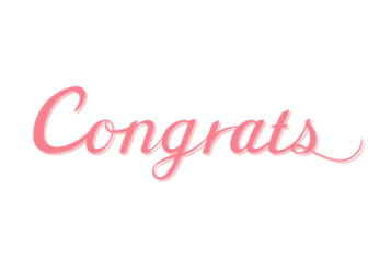 祝福「Congrats」のカリグラフィー文字