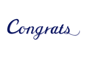 祝福「Congrats」のカリグラフィー文字
