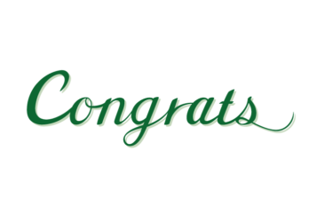 祝福「Congrats」のカリグラフィー文字