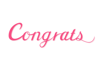 祝福「Congrats」のカリグラフィー文字