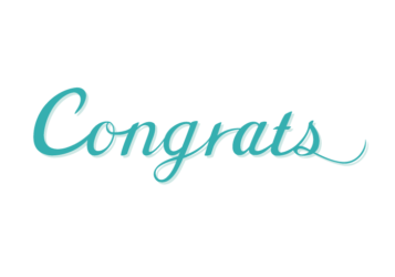 祝福「Congrats」のカリグラフィー文字