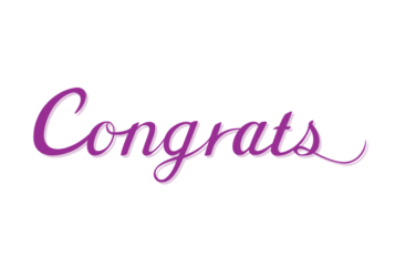 祝福「Congrats」のカリグラフィー文字