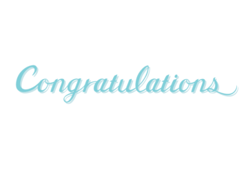 祝福「Congratulations」のカリグラフィー文字