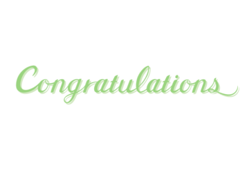 祝福「Congratulations」のカリグラフィー文字