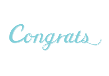 祝福「Congrats」のカリグラフィー文字